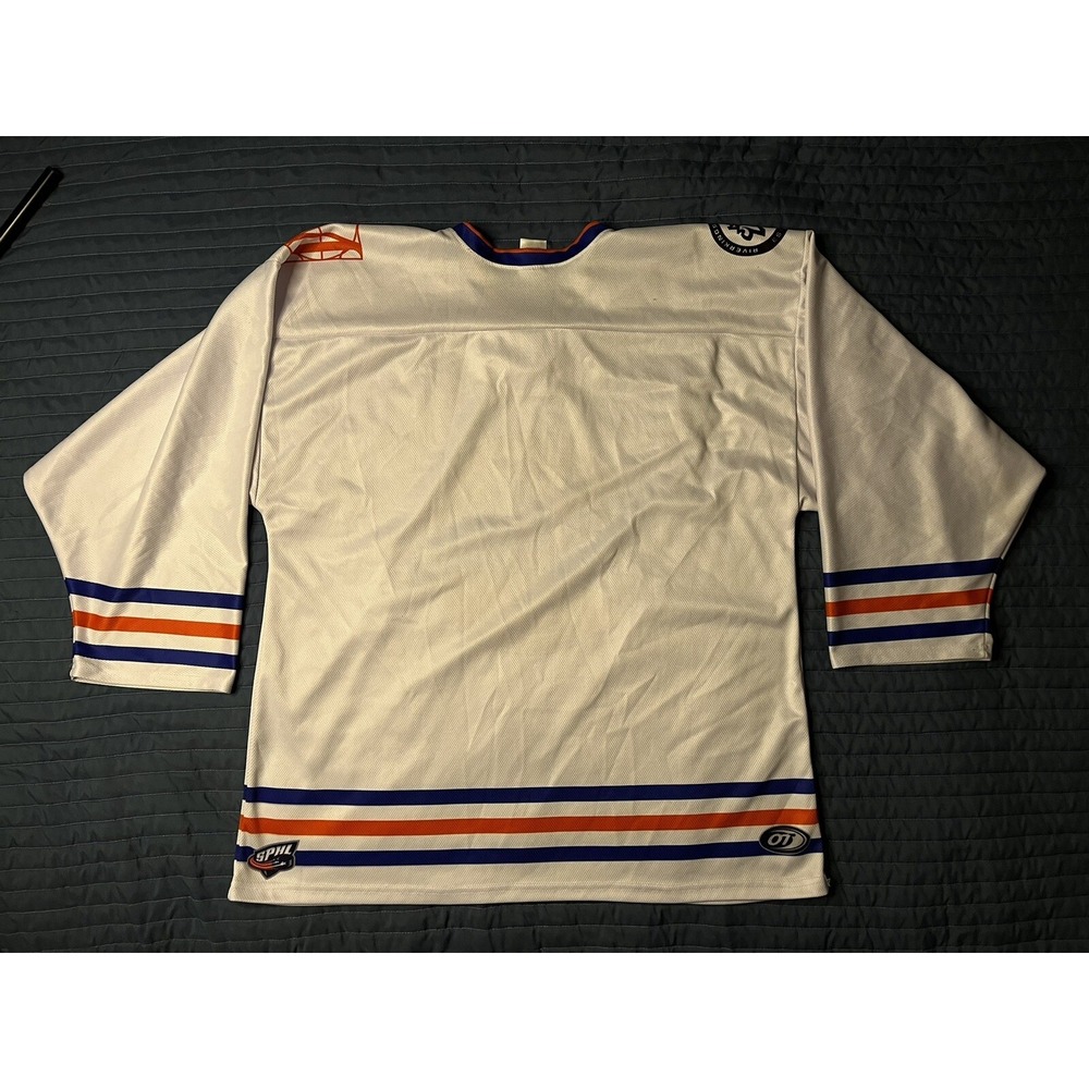 Mississippi River Kings Jersey Men's XL White Hockey 90's Night Promo OT Sports - Picture 10 of 12